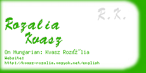 rozalia kvasz business card